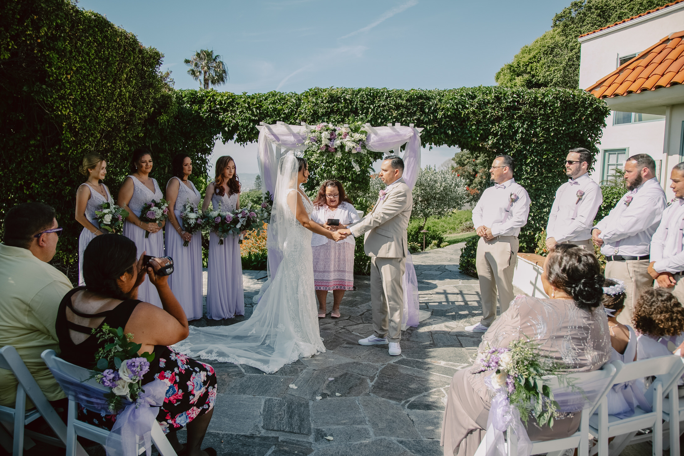 Wedding ceremony at The Thursday Club in La Jolla.