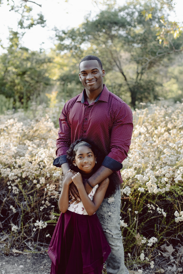 A father and daughter portrait.