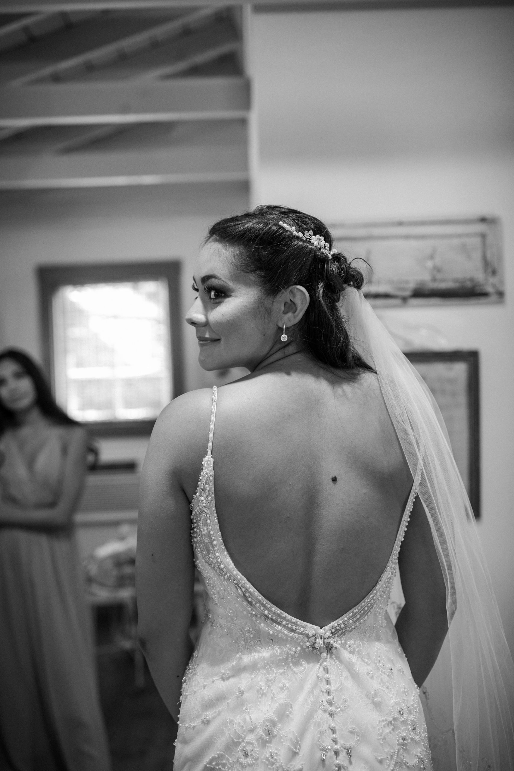 Bride getting ready.