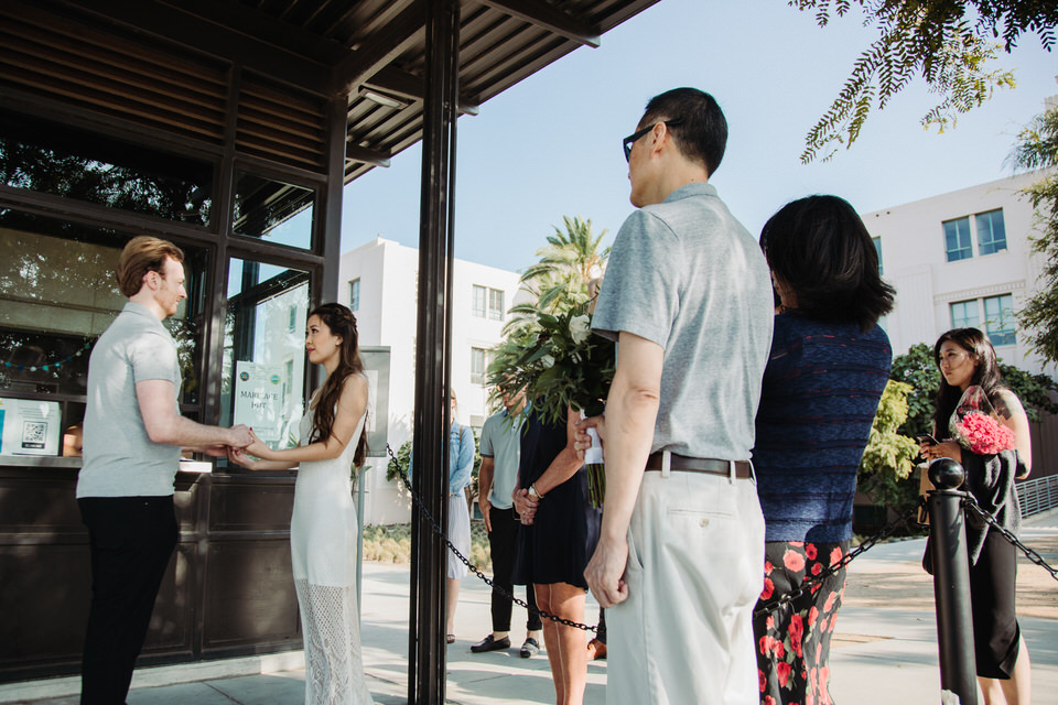A civil ceremony in San Diego.