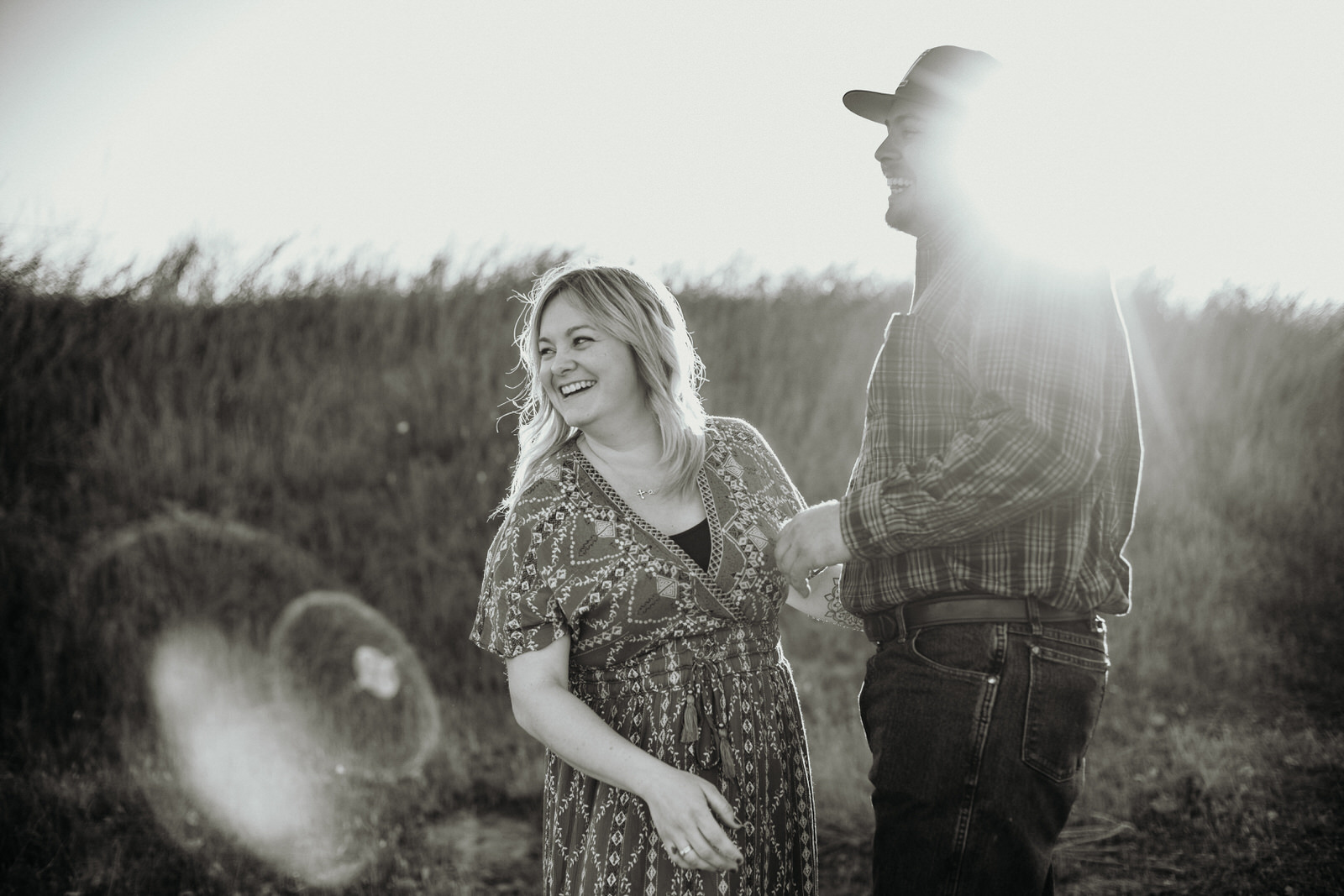 Couple embrace during sunset at the Salinas River by California Photographer Teresa LoJacono