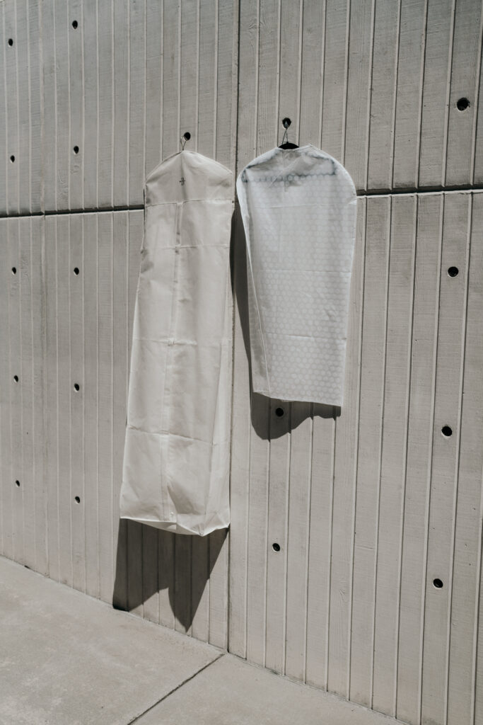 Modern wedding ceremony at Geisel Library courtyard
