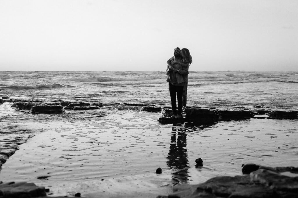 Sunset cliffs engagement 13